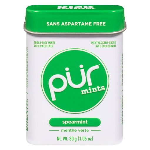 Picture of PUR GUM TIN - SPEARMINT MINT  30GR