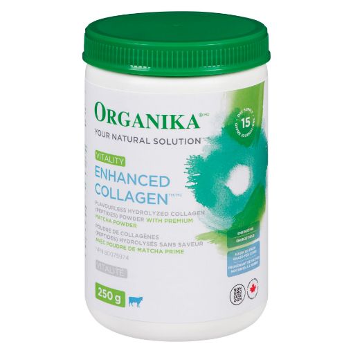 Picture of ORGANIKA ENHANCED COLLAGEN POWDER- VITALITY W/MATCHA 250GR                 