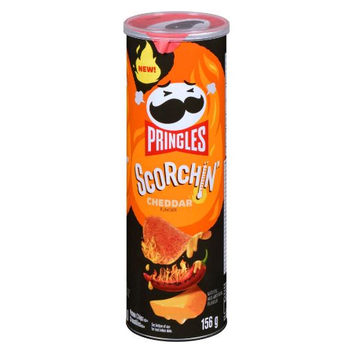 Picture of PRINGLES CHIPS - SCORCHIN CHEDDAR 156GR