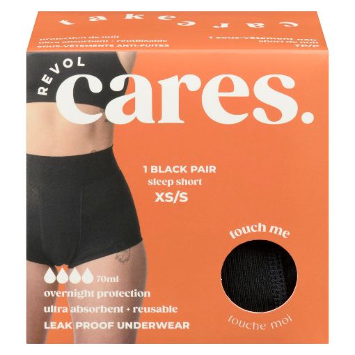 Picture of REVOL CARES ESSENTIALS SLEEP SHORT BLACK EXTRA SMALL/SMALL