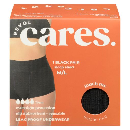 Picture of REVOL CARES ESSENTIALS SLEEP SHORT BLACK MEDIUM/LARGE