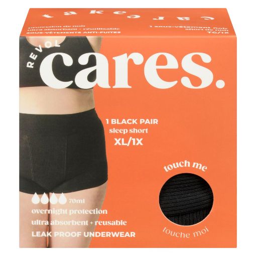 Picture of REVOL CARES ESSENTIALS SLEEP SHORT BLACK EXTRA LARGE/PLUS SIZE 1X