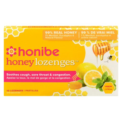 Picture of HONIBE HONEY LOZENGES W/LEMON MENTHOL EUCALYPTUS 10S