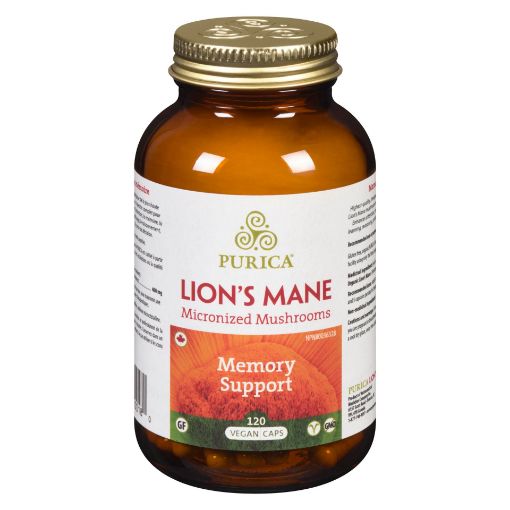 Picture of PURICA LION'S MANE MICRONIZED MUSHROOMS - MEMORY SUPPORT CAPS 120S