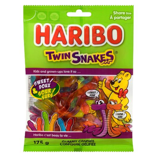 Picture of HARIBO GUMMI TWIN SNAKES 175GR