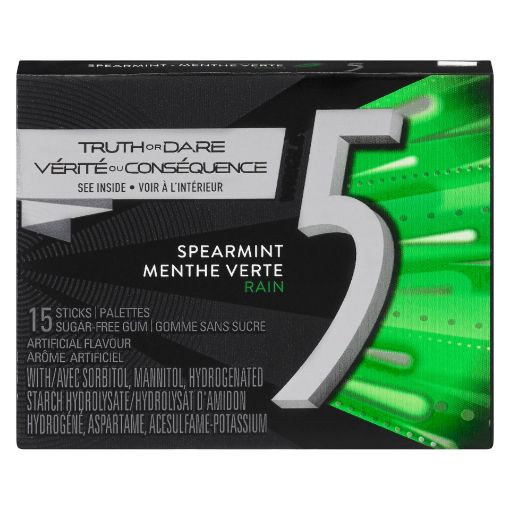 Picture of WRIGLEYS 5 GUM - RAIN - TINGLING SPEARMINT 15S                             