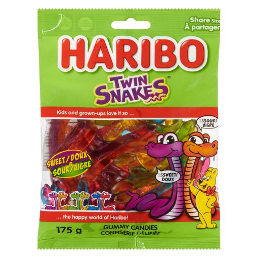 Picture of HARIBO GUMMI TWIN SNAKES 175GR