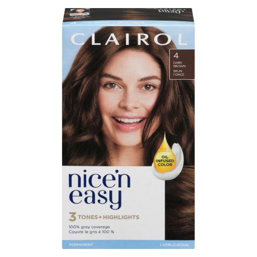 Picture of CLAIROL NICE N EASY HAIR COLOUR - 4 DARK BROWN                             