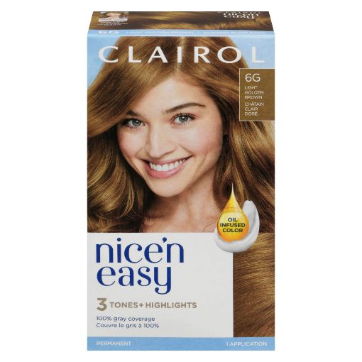 Picture of CLAIROL NICE N EASY HAIR COLOUR - 6G LIGHT GOLDEN BROWN                    