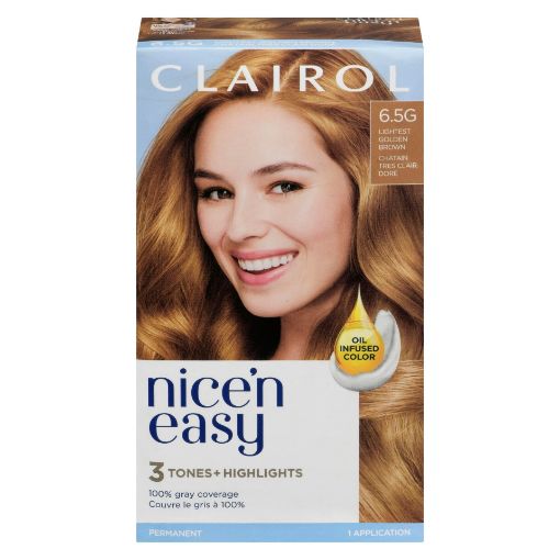 Picture of CLAIROL NICE N EASY HAIR COLOUR - 6.5G LIGHTEST GOLDEN BROWN               