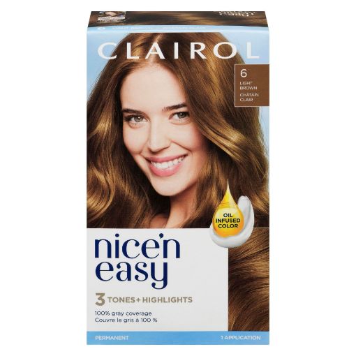 Picture of CLAIROL NICE N EASY HAIR COLOUR - 6 LIGHT BROWN                            