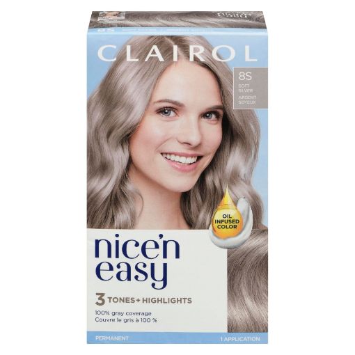 Picture of CLAIROL NICE N EASY HAIR COLOUR - 8S SOFT SILVER