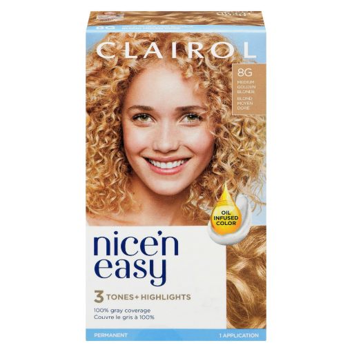 Picture of CLAIROL NICE N EASY HAIR COLOUR - MEDIUM GOLDEN BLONDE 8GR