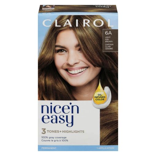 Picture of CLAIROL NICE N EASY HAIR COLOUR - 6A LIGHT ASH BROWN                       