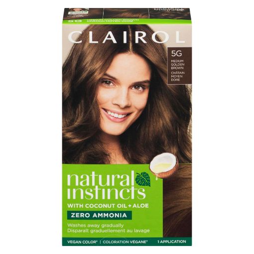 Picture of CLAIROL NATURAL INSTINCTS HAIR COLOUR - 5G MEDIUM GOLDEN BROWN - PECAN     