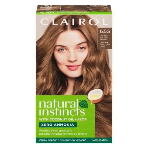 Picture of CLAIROL NATURAL INSTINCTS HAIR COLOUR - 6.5G LIGHTEST GOLDEN BROWN - AMBER 