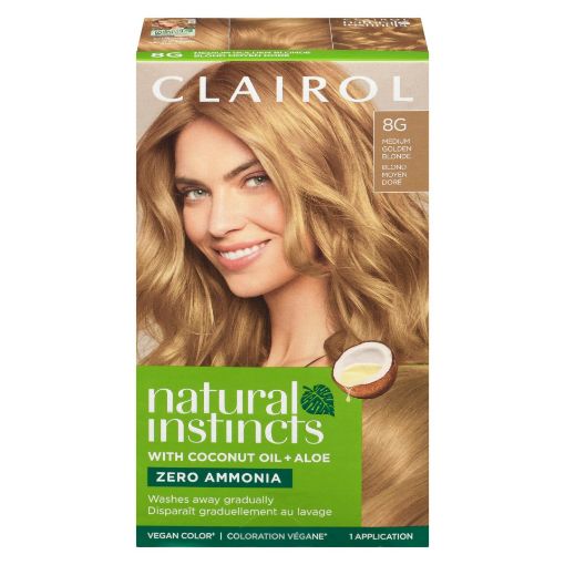 Picture of CLAIROL NATURAL INSTINCTS HAIR COLOUR - 8G MEDIUM GOLDEN BLONDE - SUNFLOWER