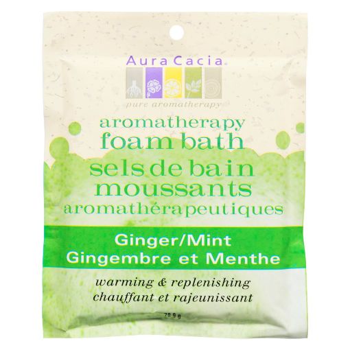 Picture of AURA CACIA FOAM BATH SACHETS - GINGER MINT 71GR                            