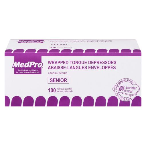 Picture of MEDPRO SENIOR TONGUE DEPRESSORS - BOX 100S