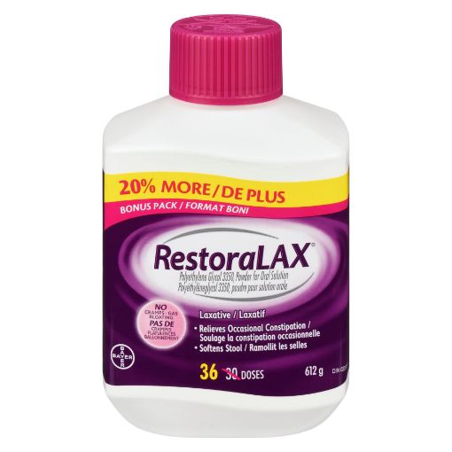 Picture of RESTORALAX 30 + 6 DOSE BONUS PACK 612GR                                    