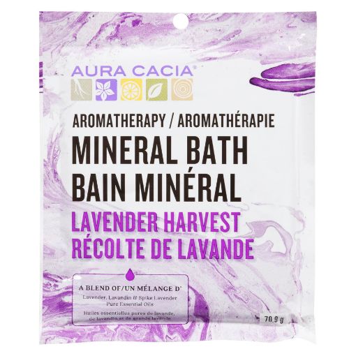 Picture of AURA CACIA MINERAL BATH SACHET - LAVENDER HARVEST 71GR                     