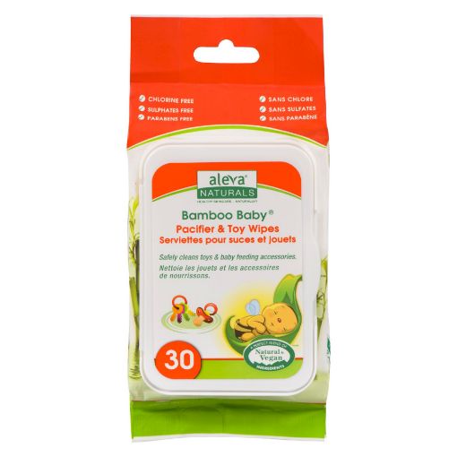 Picture of ALEVA BAMBOO PACIFIER and TOY - WIPES 30S