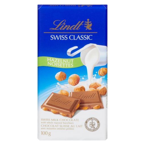 Picture of LINDT SWISS CLASSIC HAZELNUT BAR - MILK 100GR