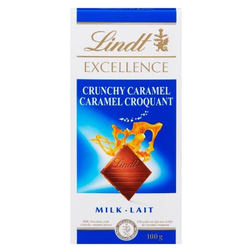 Picture of LINDT EXCELLENCE CRUNCHY CARAMEL BAR - MILK 100GR
