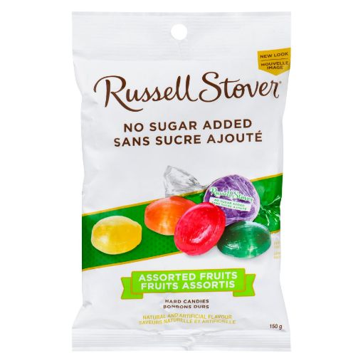 Picture of RUSSELL STOVER HARD CANDY - NO SUGAR ADDED - ASSORTED FRUIT 150GR