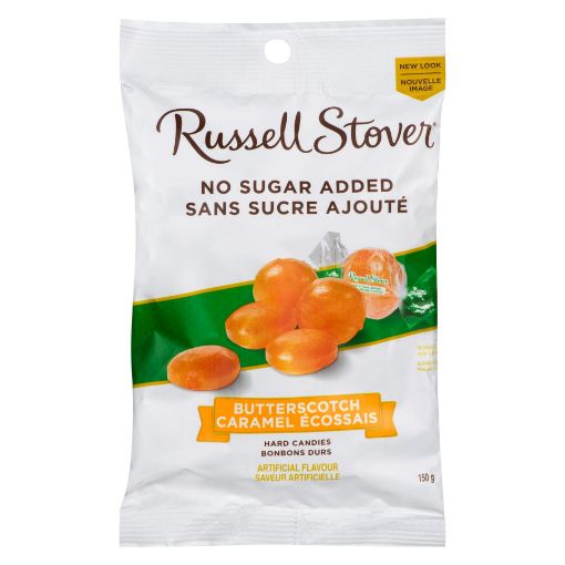 Picture of RUSSELL STOVER HARD CANDY - NO SUGAR ADDED - BUTTERSCOTCH 150GR