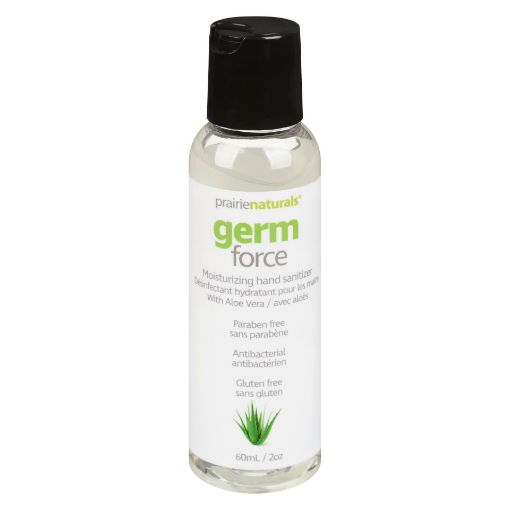 Picture of PRAIRIE NATURALS GERM FORCE  MOISTURIZING HAND SANITIZER - WITH ALOE VERA 60ML