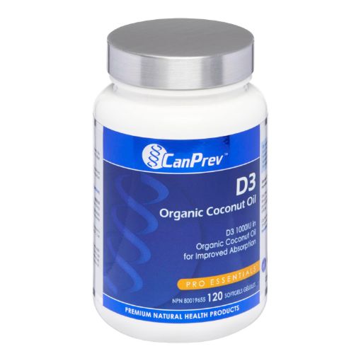 Picture of CANPREV VITAMIN D3 - ORGANIC COCONUT OIL 1000 IU 120S                          