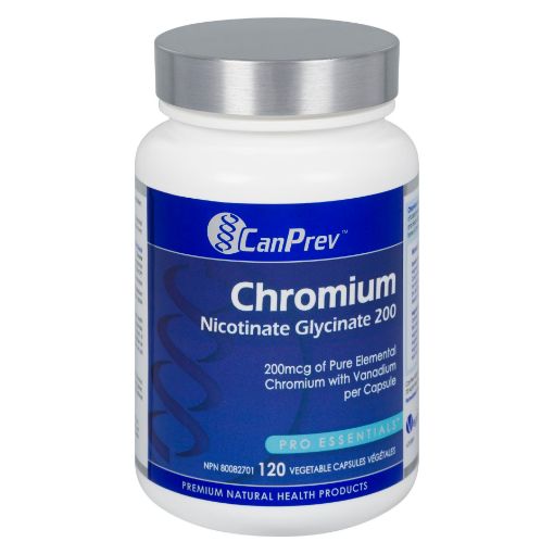 Picture of CANPREV CHROMIUM NICOTINATE GLYCINATE 200MCG - VEGETABLE CAPSULES 120S 