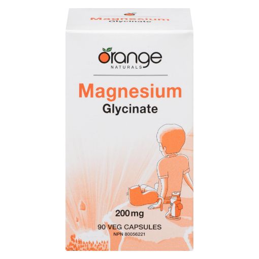 Picture of ORANGE NATURALS MAGNESIUM GLYCINATE 200MG 90S                              