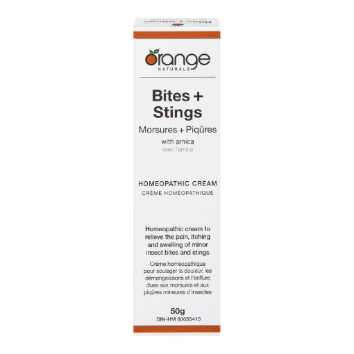 Picture of ORANGE NATURALS BITES+STINGS HOMEOPATHIC CREAM 50GR                        