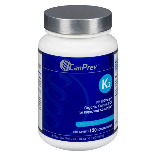 Picture of CANPREV K2 - ORGANIC COCONUT OIL - VEGATABLE CAPSULES 120S                           