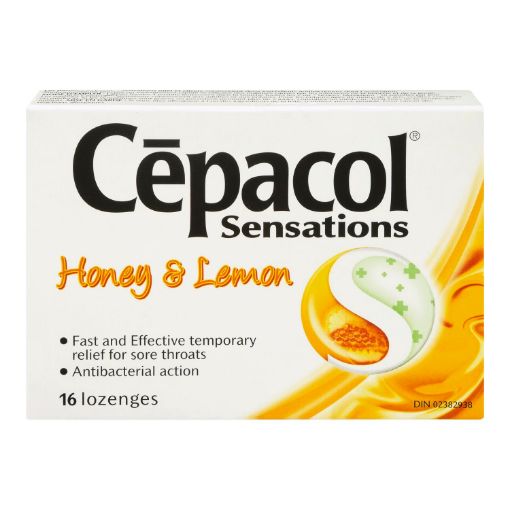 Picture of CEPACOL LOZENGES - HONEY LEMON 16S                                         