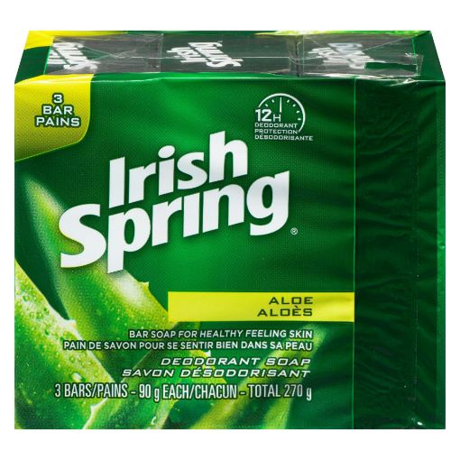 Picture of IRISH SPRING BAR SOAP - ALOE 3X90GR                                        