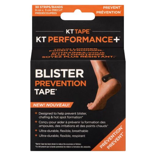 Picture of KT TAPE BLISTER PREVENTION TAPE - BLACK - STRIPS 30S