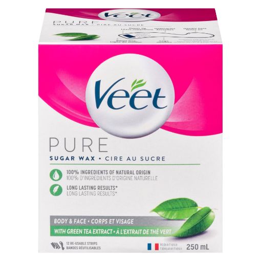 Picture of VEET PURE SUGAR WAX KIT – GREEN TEA 250ML