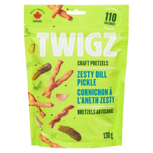 Picture of TWIGZ PRETZELS - ZESTY DILL PICKLE 130GR