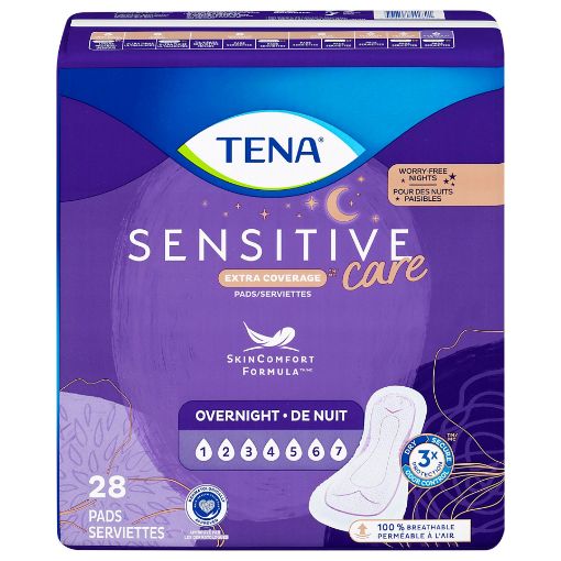 Picture of TENA SENSITIVE CARE PADS - EXTRA COVERAGE - OVERNIGHT 28S