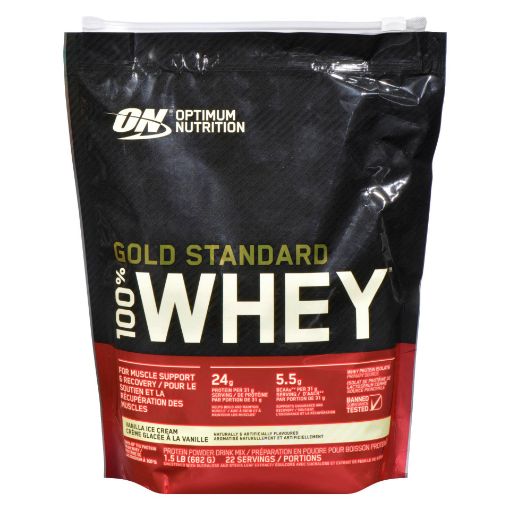 Picture of OPTIMUM NUTRITION 100% GOLD STANDARD WHEY - VANILLA ICE CREAM 680.4GR