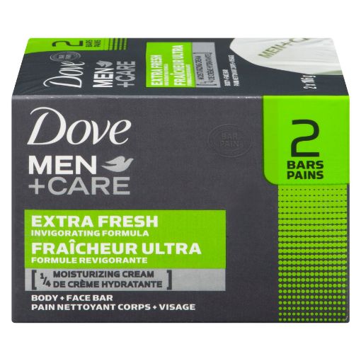 Picture of DOVE MEN+CARE BAR SOAP - EXTRA FRESH 2X106GR