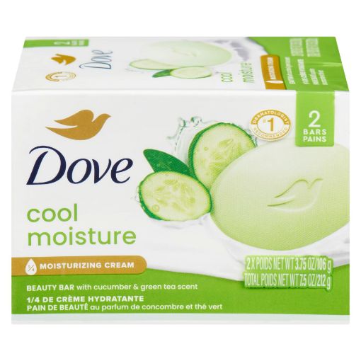 Picture of DOVE BAR SOAP - GO FRESH COOL MOISTURE 2X106GR                             