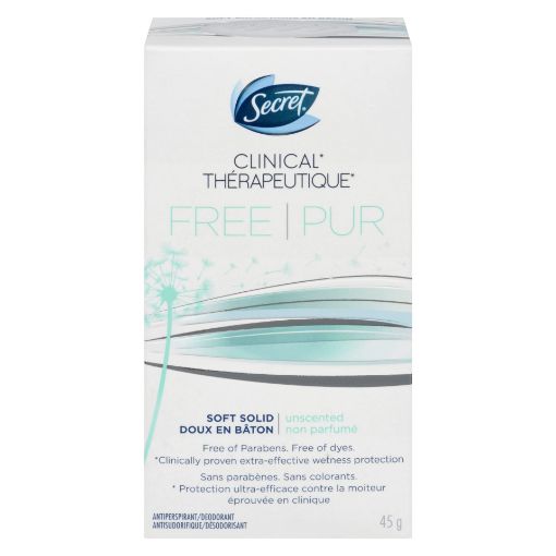 Picture of SECRET CLINICAL ANTIPERSPIRANT - FREE and SENSITIVE 45GR