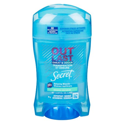 Picture of SECRET OUTLAST AP DEODORANT - UNSCENTED - CLEAR GEL 45GR