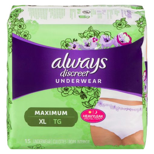 Picture of ALWAYS DISCREET UNDERWEAR MAXIMUM XL 15S                                   