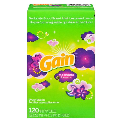 Picture of GAIN DRYER SHEETS - MOONLIGHT BREEZE 120S                                  