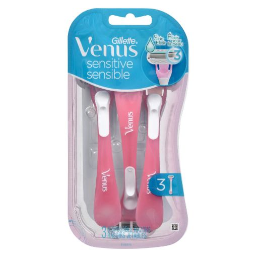 Picture of GILLETTE VENUS RAZOR - DISPOSABLE - SENSITIVE 3S                           